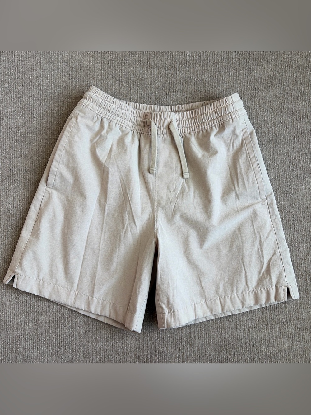 Abercrombie Kids Khaki Tan Pull On Shorts Elastic Waist Drawstring Size 13/14